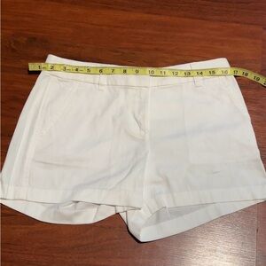 J. Crew White High-Rise Tailored Shorts